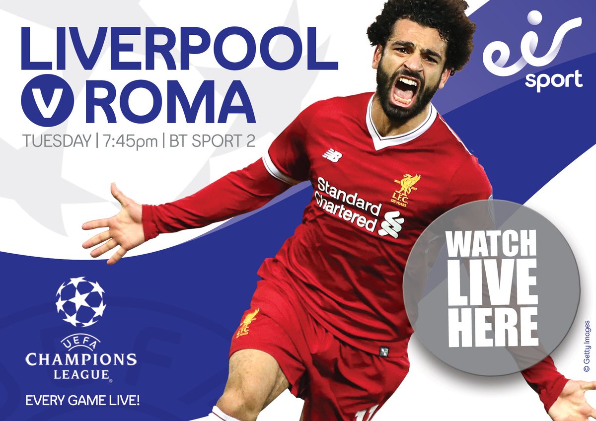 ⚽️It's <a href="/ChampionsLeague/">UEFA Champions League</a> semi final time!⚽️
🏴󠁧󠁢󠁥󠁮󠁧󠁿 <a href="/LFC/">Liverpool FC</a> v <a href="/ASRomaEN/">AS Roma English</a> 🇮🇹
📺 BT Sport 2
⏱️7:45pm