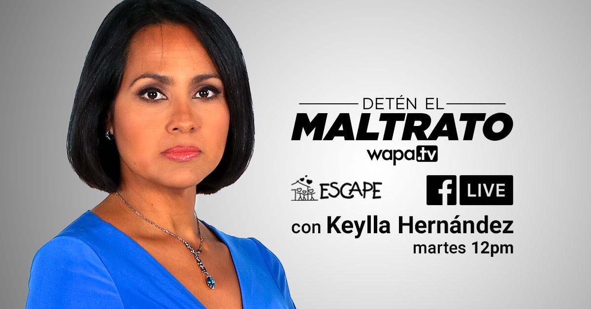 Wapa Televisión (@wapatv) on Twitter photo HOY A LAS 12MD @keyllitaise unirá a ESCAPE en una transmisión via Facebook Live, donde discutirán los diferentes tipos de maltrato que presenciamos en la teleserie MADRE y cómo prevenirlas. Acompáñanos en la página oficial de <a href="/WapaTV/">Wapa Televisión</a> en Facebook. #DeténElMaltrato HOY A LAS 12MD @keyllitaise unirá a ESCAPE en una transmisión via Facebook Live, donde discutirán los diferentes tipos de maltrato que presenciamos en la teleserie MADRE y cómo prevenirlas. Acompáñanos en la página oficial de <a href="/WapaTV/">Wapa Televisión</a> en Facebook. #DeténElMaltrato