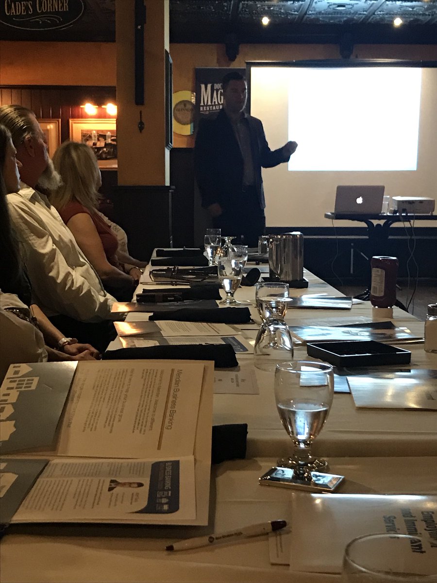 Saraholmes214's tweet photo. Lunch and learn @The_GNCC  with @MeridianCU own @matt_goch  teaching business lending alternatives.   Great work and so informative. https://t.co/HxGRwJDXPu