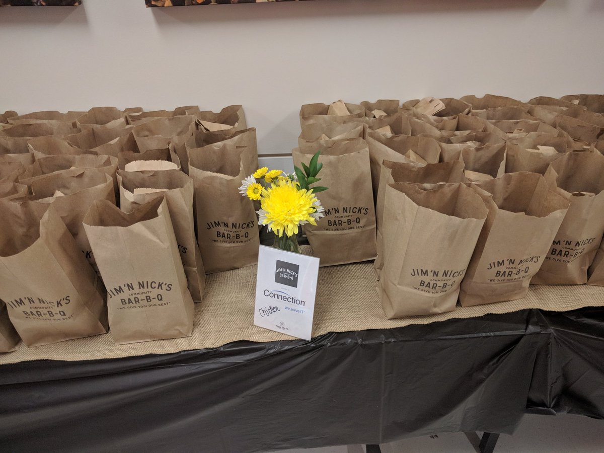 AuburnOIT's tweet photo. Major shout out to @ConnectionIT for sponsoring a great lunch from @jimnnicksbbq for the #AUTechTalks attendees. It looks delicious!! https://t.co/iCzO1ULUZb