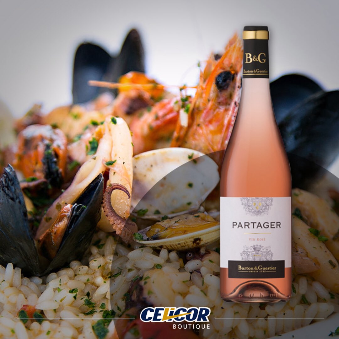 Celicorboutique's tweet photo. ¿Quiéres darte un gusto? Acompaña un divino risotto de mariscos con un B&G Partager Rosé ¡Exquisito! #CLB #CelicorBoutique #CLBTips #CLBArmonías #Risotto https://t.co/C2tZBNckVP
