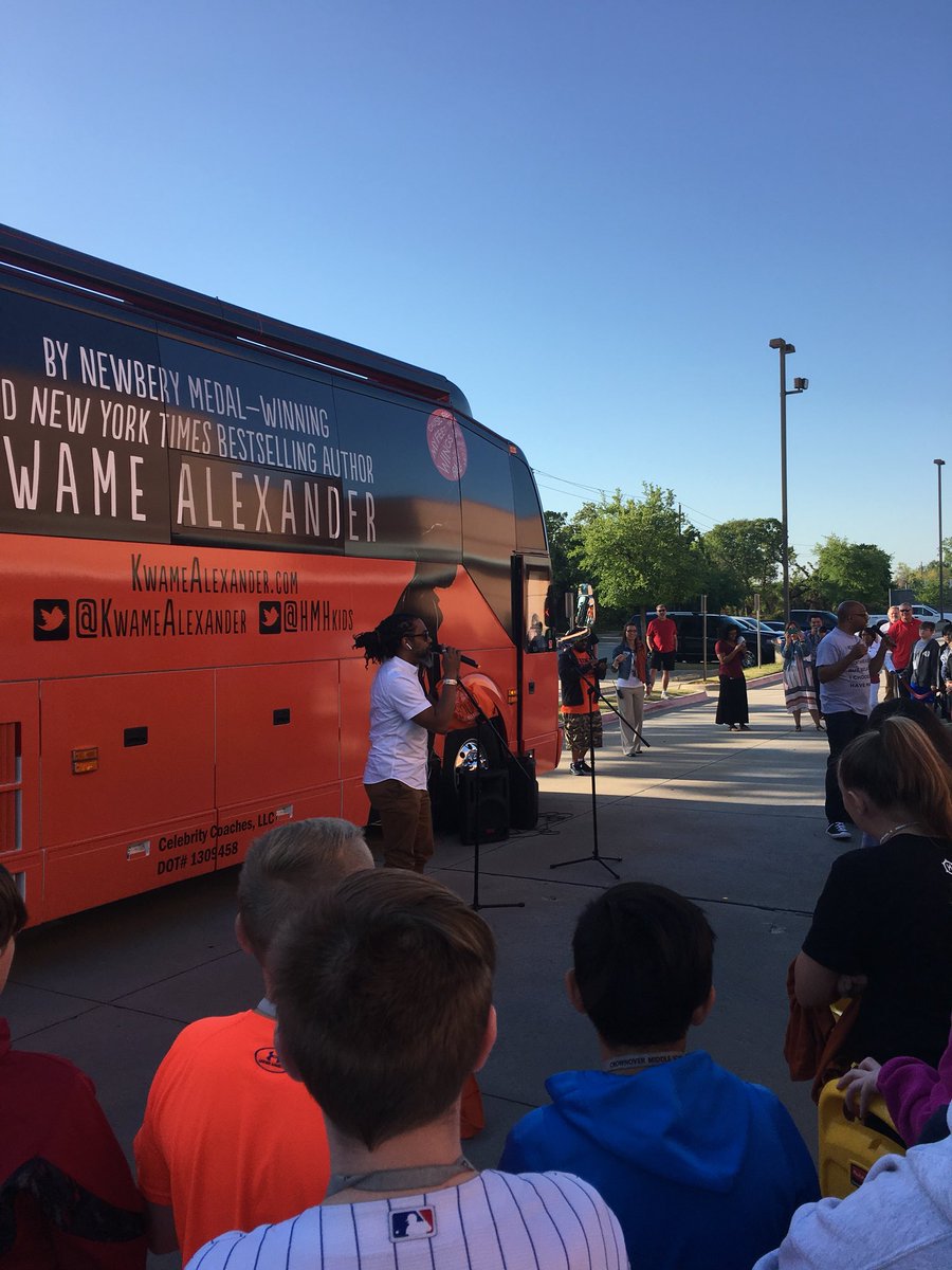 Nole2007's tweet photo. Pretty cool getting to see Kwame Alexander promoting his new book this morning! @RCMSCowboys https://t.co/J9yenpY4Gj