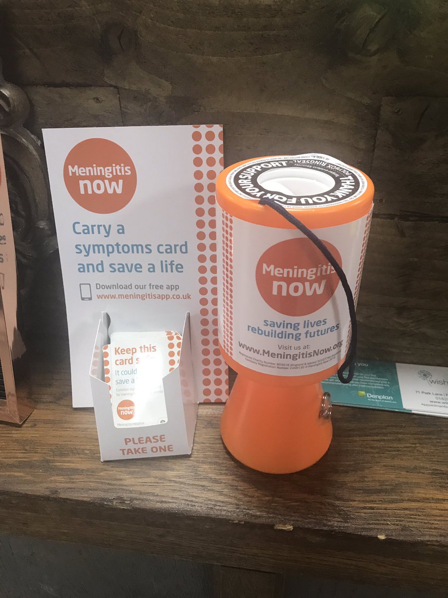 It's National Meningitis Day which is a charity very close to our hearts, we would like to say thank you to all the customers who have been very generous putting a donation in the box and we have also donated £1 from every purchase made today ❤️ <a href="/MeningitisNow/">Meningitis Now</a>