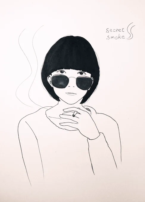 Secret Smoke#drawing#pen 