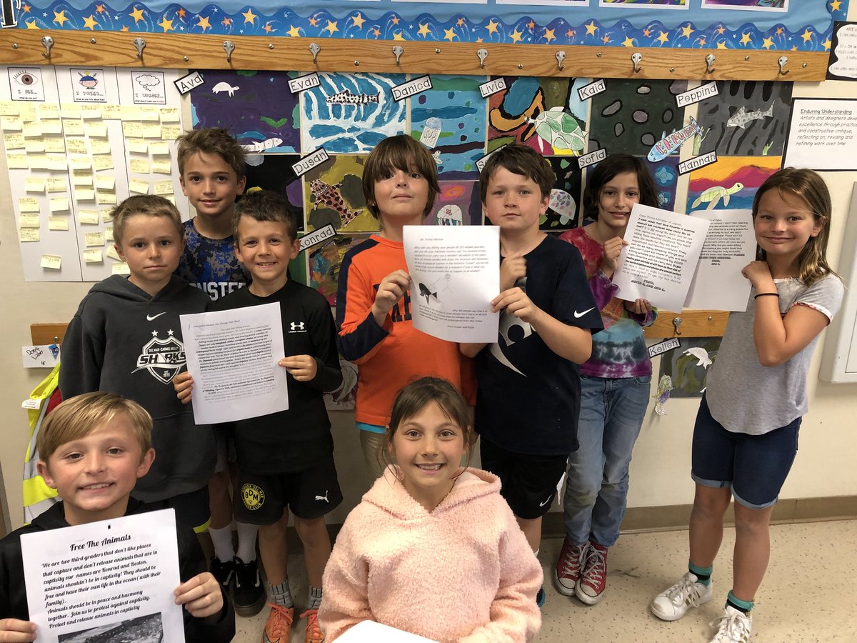 KateAndersonEDU's tweet photo. After learning about the plight of captive whales and dolphins, Ss wanted to write letters calling for release to sea pens #DMUSD #DMHeights #Kindnessmatters #studentvoice #EmptyTheTanks #WorldDolphinDay https://t.co/bBptJiNYcw