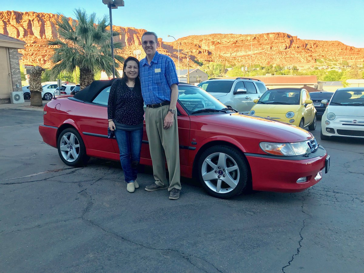 SAGutah's tweet photo. 2003 Saab 9-3 SE Convertible! Thank you for your business, Martin! #GappyCustomers #SpecialtiesAuto #Specialties #UtahCars #Saab #Convertible #93SE https://t.co/04EnkZkJTa