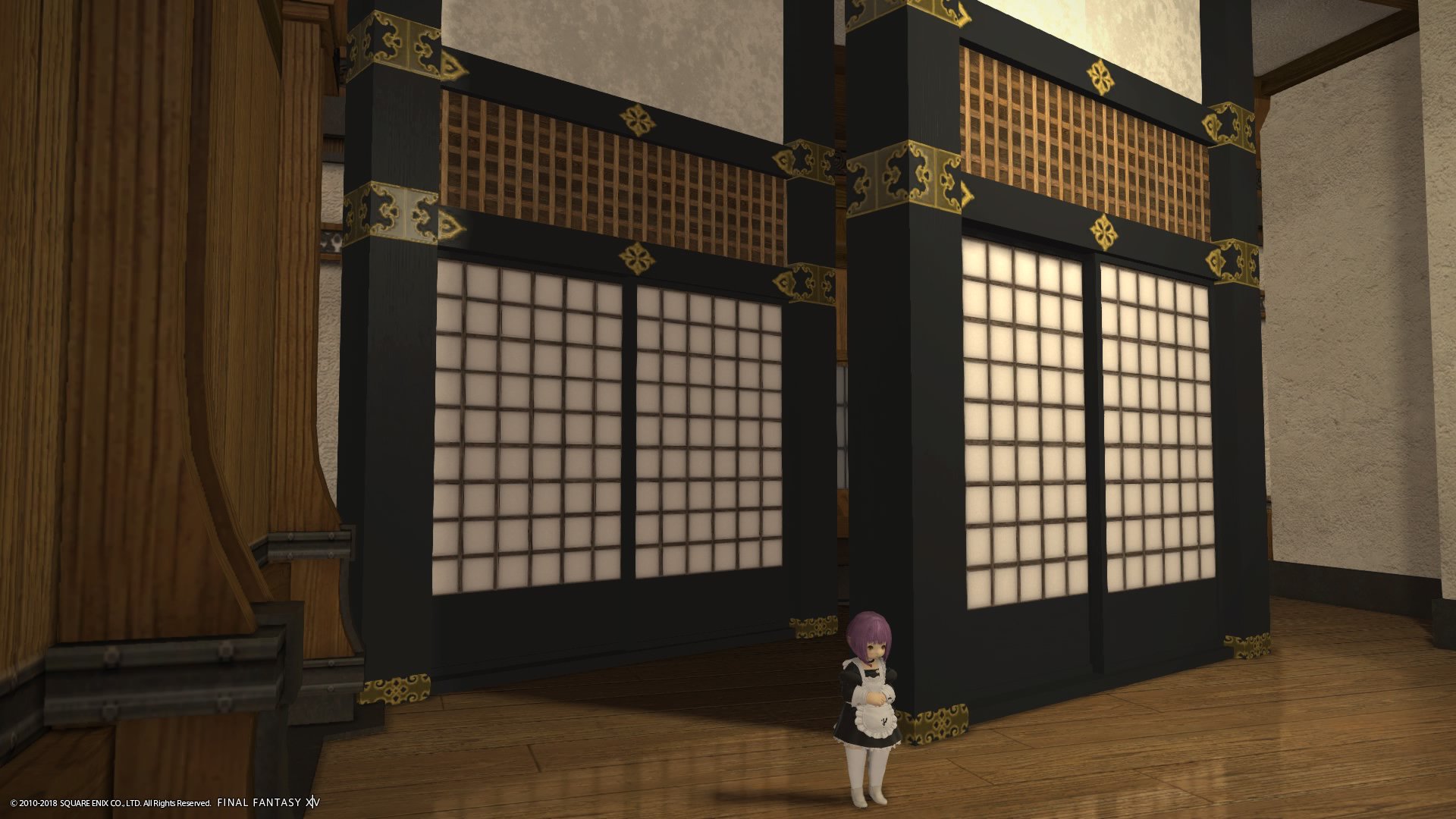 ハイム Ff14 開かない障子の作り方 開けたら壁とかの飾り障子なので開けたくない そんな時には 障子衝立 ２ Npc １ ２枚目の障子は反転させて１枚目と障子が開く方向を逆にする その２枚を重ねて１枚に見えるように置く ２つの障子が