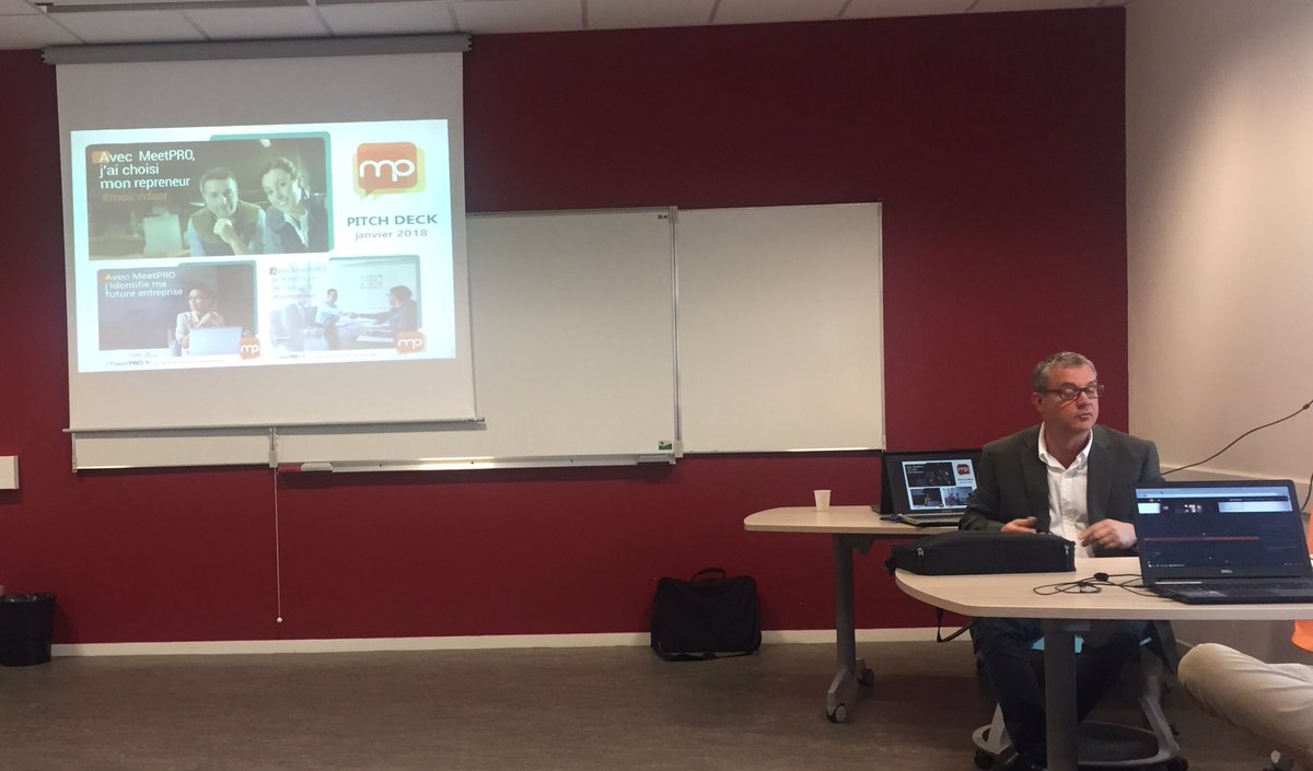 BeWeb_'s tweet photo. Quel plaisir ! Nous recevions ce matin Patrick Janot, fondateur de @MeetPRO_France. Les "Geek" ont été captivé par un parcours d'entrepreneur passionnant et inspirant. #SeeYouSoon #Web #TeamBeWeb @SNCFDev @cygal01 https://t.co/XhgkUmMDMv