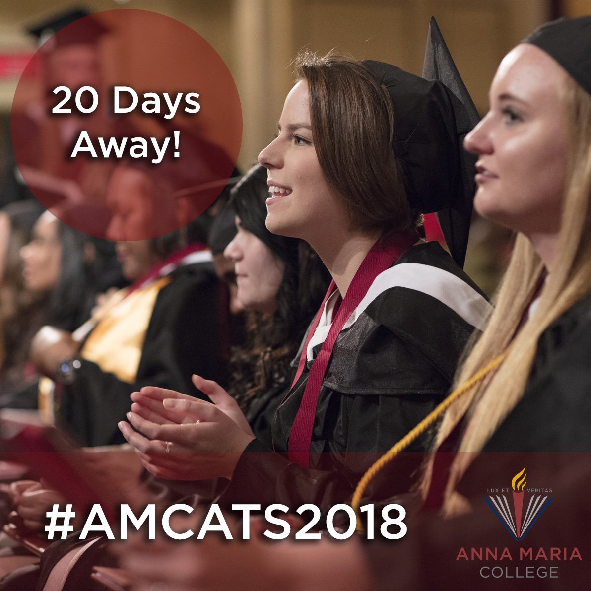 goannamaria's tweet image. Just 20 more days until the AMCAT Class of 2018 walks the stage! Don't forget to tag your social media posts with #AMCATS2018 to have them scroll on the digital board at commencement!