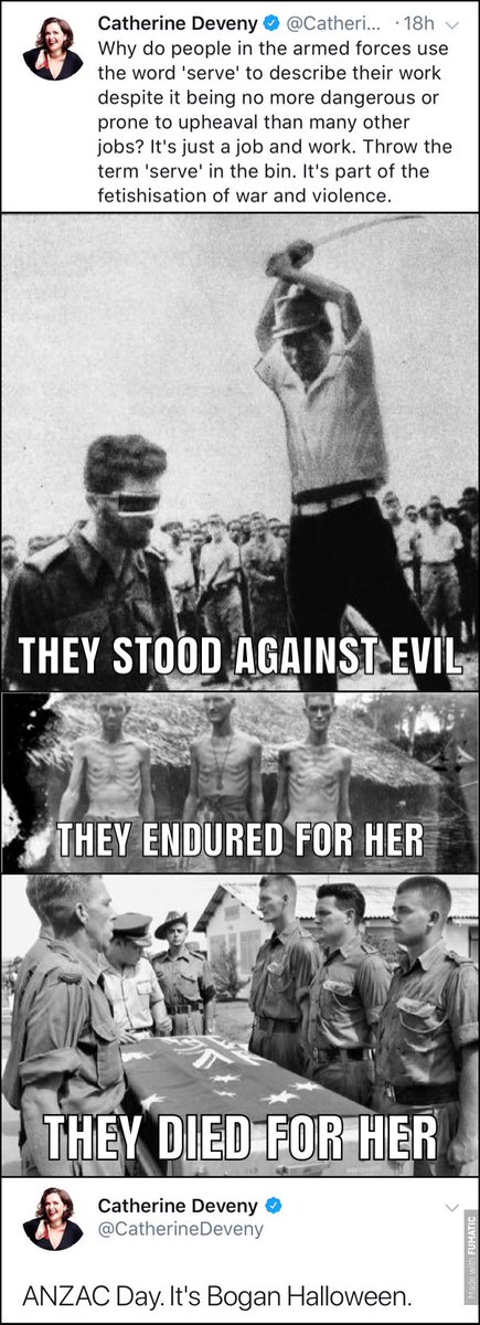 AusLibCon's tweet image. ... and they will continue to protect her without complaint because that’s what they do #auspol #ANZACDay2018 #ANZACs #LestWeForget #ANZACDay @CatherineDeveny