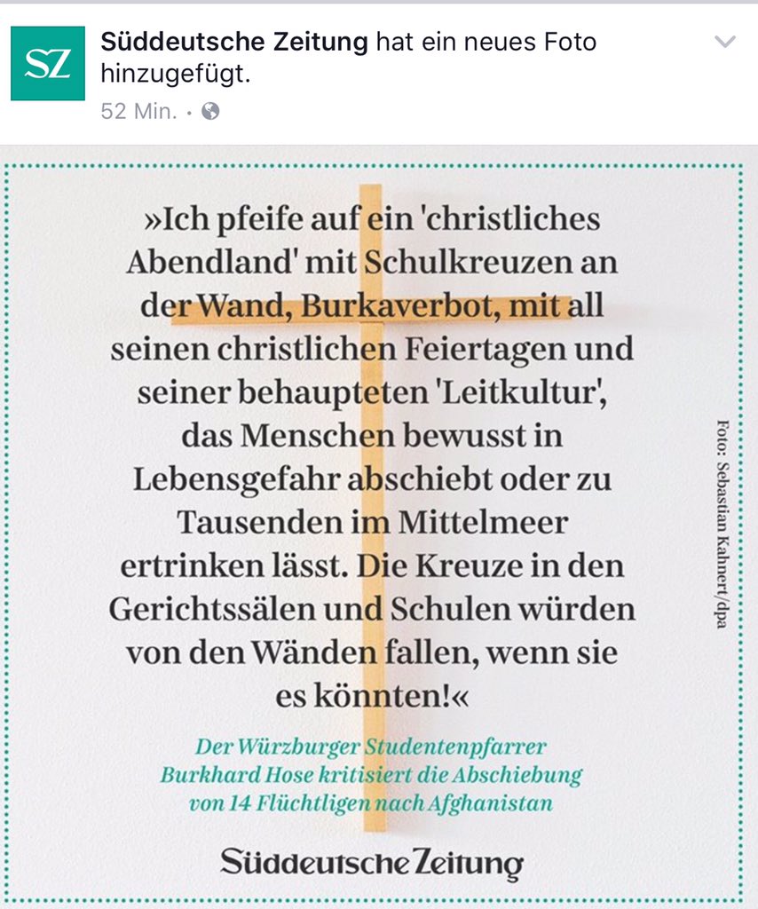 Ich werde es so lange wiederholen, bis Heuchelei und der Missbrauch der christlichen Botschaft zum Zweck der Ausgrenzung von Menschen endlich aufhören.
#Söder #Kreuz #Staatskanzlei