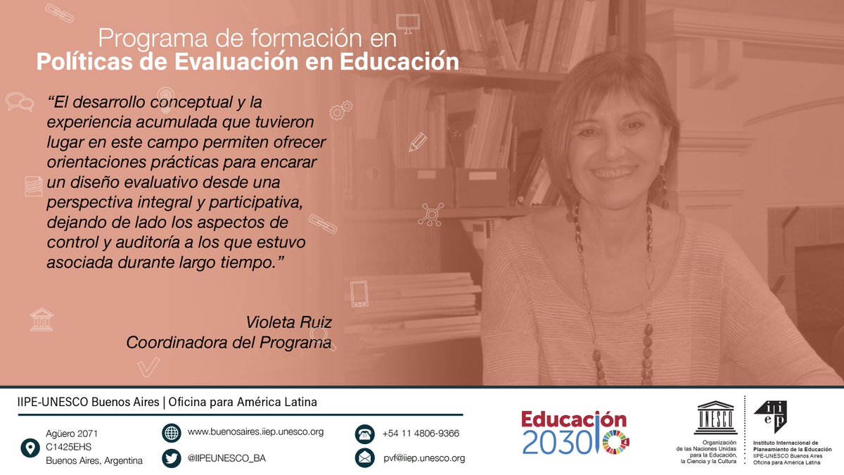 IIPEUNESCO_BA's tweet photo. Inscríbete al Programa de Formación en Políticas de Evaluación en Educación aquí: https://t.co/H0ihVDd0cK . #ProgramasVirtuales #PolíticasdeEvaluación @UNESCOQuito @UNESCOMexico @unescolima https://t.co/kdfgZvai4g