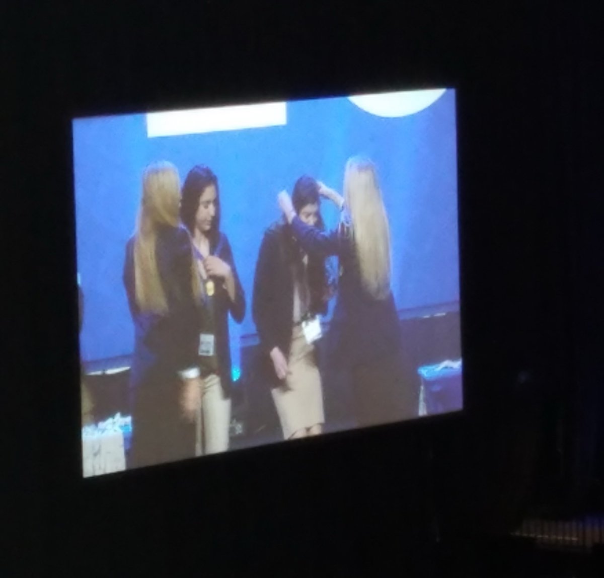 Congrats to Kelsey, Ashlyn, and Hala who are ICDC top 20 finalists in the Financial Literacy Promotion Project! They compete again this afternoon!! Super proud of these ladies and the hard work they have put into their project! <a href="/LIFinanceEdu/">L.I.F.E.</a>