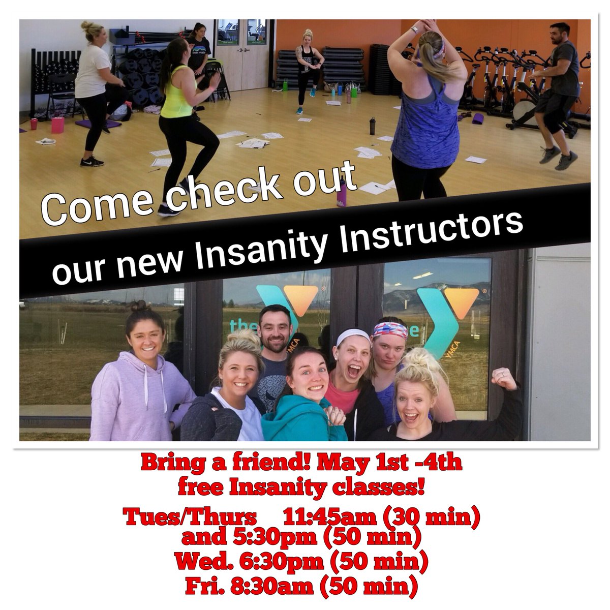 <a href="/GALLATINYMCA/">GALLATIN VALLEY YMCA</a> members join us and bring a friend for FREE! Want to try this class but not a member. Stop by for a tour and ask for your free day pass to join in the fun!