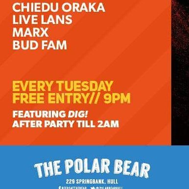 BUD_FAM's tweet photo. If you in #Hull and want a night of sick #HipHop &amp; #Grime get down to @PolarBearHull @theseshhull #LiveMusic #LivePerformances https://t.co/Sr02wBHYLH