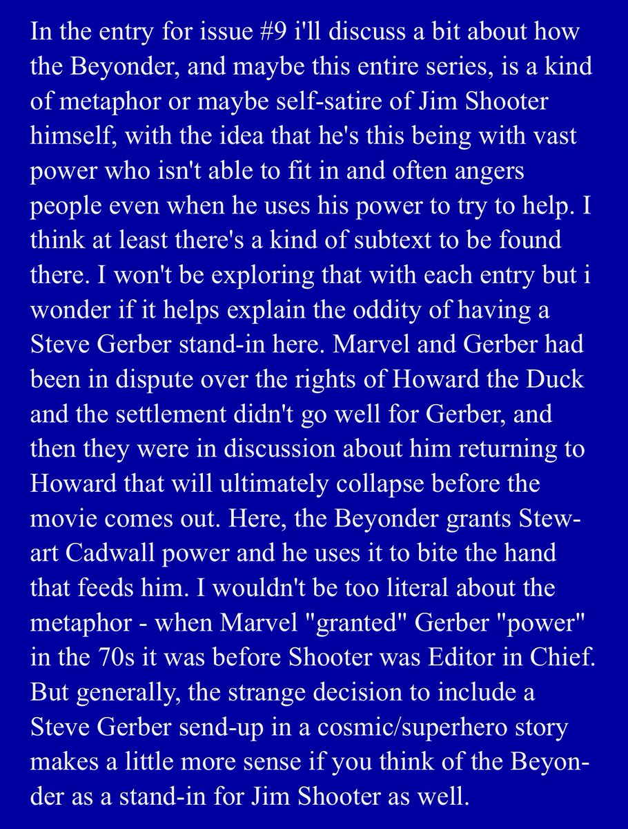 Worth noting Hickman starts layering in these self-aware plot elements around the same time that his introduces The Beyonders into play.The Beyonders have long been seen as stand-ins for Marvel editorial, all-powerful beings shaping the Marvel Universe. http://www.supermegamonkey.net/chronocomic/entries/secret_wars_ii_1.shtml