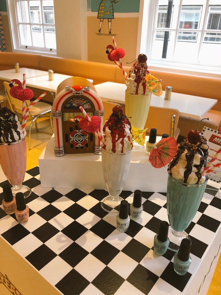 Pure_Consult's tweet photo. We go together 🍦🍨🍭.......amazing designs from @invisibleblueuk for the #opigrease event @fortnums today #eventprofs #greaseistheword #beautyevent https://t.co/sEOiYKZRQ2