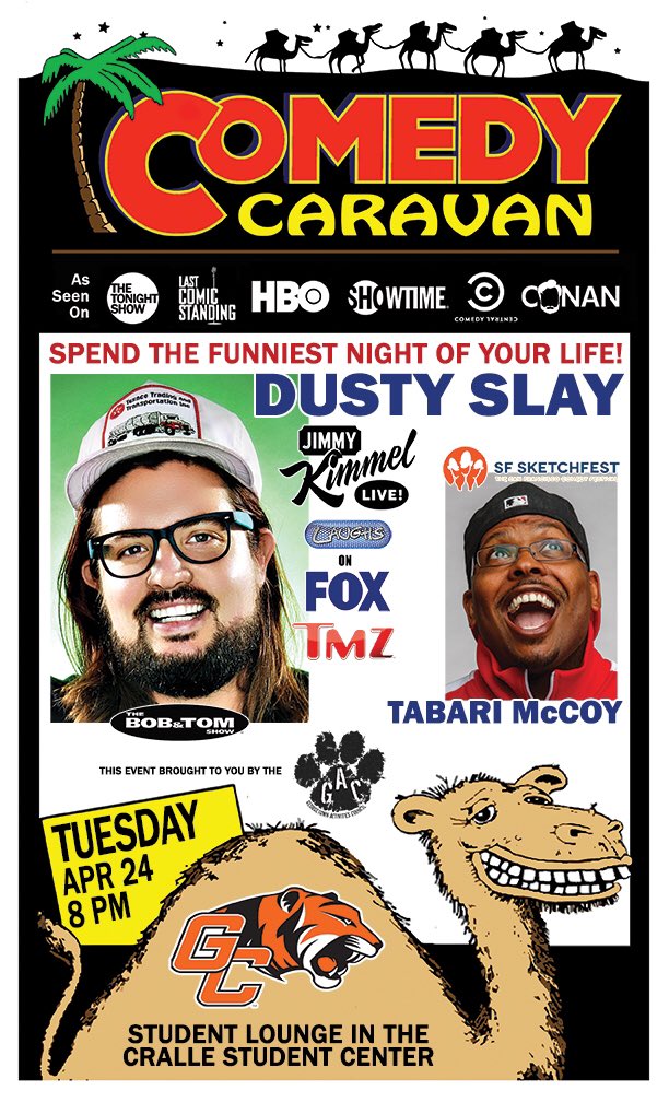 Tonight at 8 PM in the Student Lounge of the Cralle Student Center GAC will be hosting a Comedy Night. We hope to see you there! #laughteriscontagious 😂🙌🏼