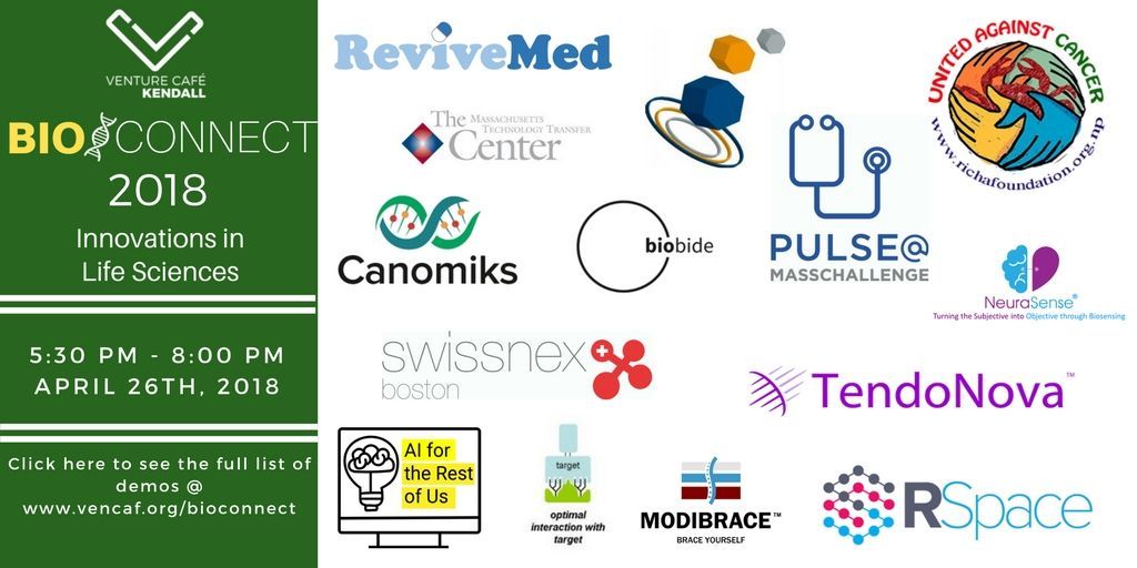 The very latest innovations in Boston's Life Sciences scene, brought to you at #BioConnect. <a href="/neurasense/">NeuraSense</a> <a href="/TheConnectedLab/">RSpace</a> <a href="/DeisInnovation/">Brandeis Innovation</a> <a href="/ModiBrace/">ModiBrace(tm)</a> <a href="/TendoNova/">TendoNova</a> @swissnexBoston <a href="/PrivateEyeDerm/">Private Eye</a> @PULSEMC <a href="/massttc/">MTTC</a>
<a href="/Canomiks/">Canomiks</a> <a href="/canomiks/">Canomiks</a> <a href="/Revive_Med/">ReviveMed, Inc.</a> <a href="/eurofins/">Thiago Eurofins</a> <a href="/ai4therestofus/">AI for the Rest of Us</a>