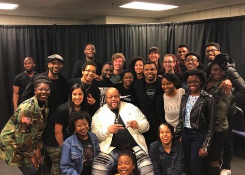 gordoncollege's tweet photo. God's Chosen #gospelchoir joined recording artist @RealFredHammond on his #FestivalofPraise tour. So many @gordoncollege voices singing w/ @MrJamesFortune Check out video https://t.co/WgAyVZukqP @GodsChosenGospelChoir #textureofaman #Springfield https://t.co/9gglEKrqVu
