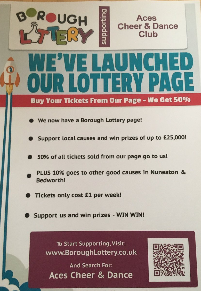 AcesCheer's tweet photo. ACES now have a Borough Lottery Page.

If you are considering buying a TICKET - please buy off our page 😊 https://t.co/vruzzvv2ka