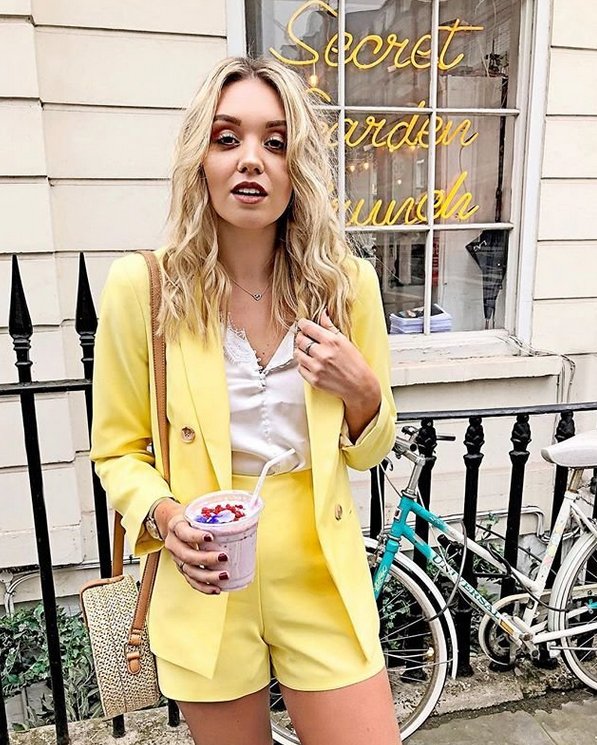 petite yellow blazer