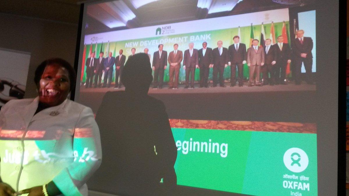mariannebgold's tweet photo. #Pre_CivilBRICS2018 NDB session. It's just the beginning. Unfortunately not one woman located in this photo of New Development taken at 2nd Annual NDB Meeting in Delhi. @OxfamSA @BRICSFeminists https://t.co/fwX7ltkQJu