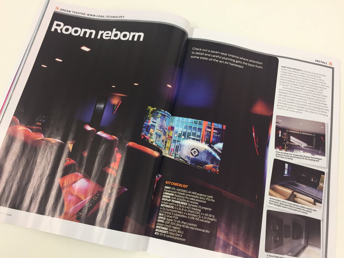 ThinkSona's tweet photo. Fantastic to see one of our private home cinemas featured in this months @HCCmag 
-
You can see the project on our website https://t.co/i3bwJhN640 
-
@CEDIA_EMEA 
@hometechgallery https://t.co/b3v3kJOiiP