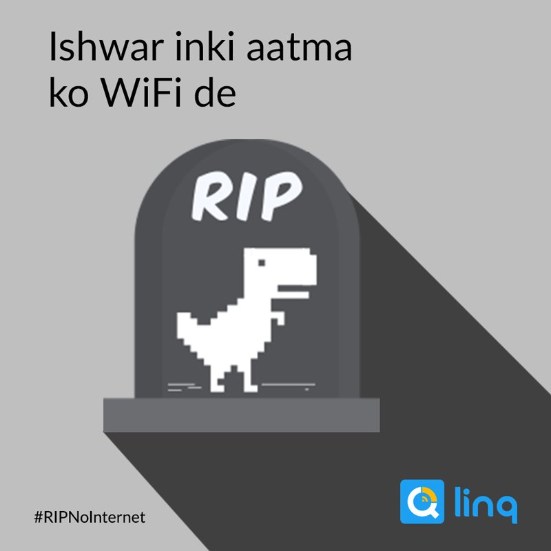 getlinq's tweet photo. His jumping days are over! Bid farewell to the ‘no internet connection’ dinosaur because now you will browse without a pause! #RIPNoInternet https://t.co/VJj4HSddY4