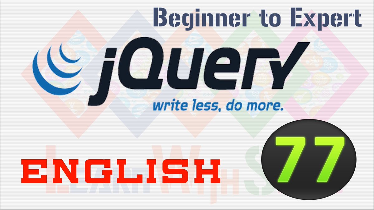 learnwithsaad's tweet image. JQuery-77 descendant & children() Method of JQuery in English - LearnWithSaad
youtu.be/6DQojh2lQxU
#JQuery #LearnJQuery #JQueryEnglish #JQueryHindi #JQueryUrdu #JQueryTutorials