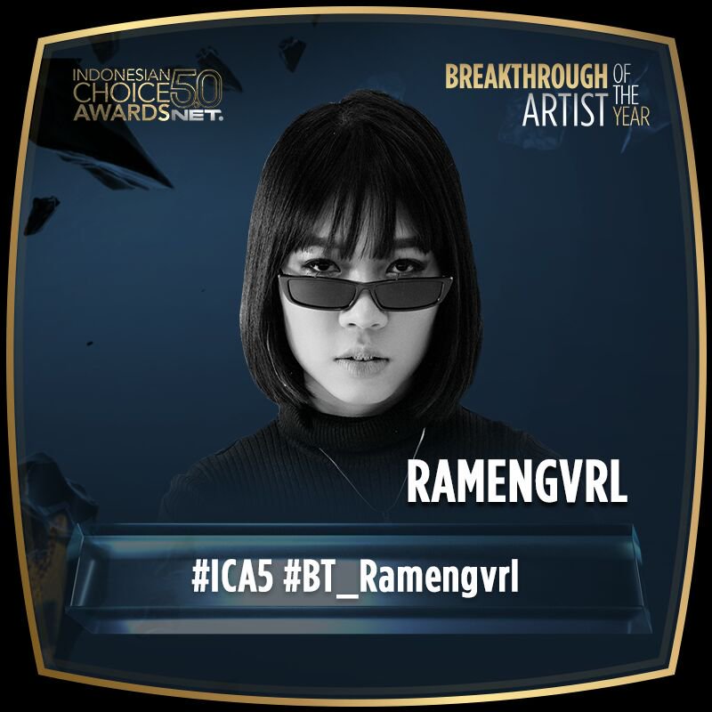 ginntonite's tweet photo. I vote @ramengvrl for Breakthrough Artist of the Year Indonesian Choice Awards 5.0 #ICA5 #BT_RAMENGVRL @netmediatama . Need y'all to retweet this, please help us ramengang. Spread it! xoxo <3 <3 https://t.co/Xv408WFKha