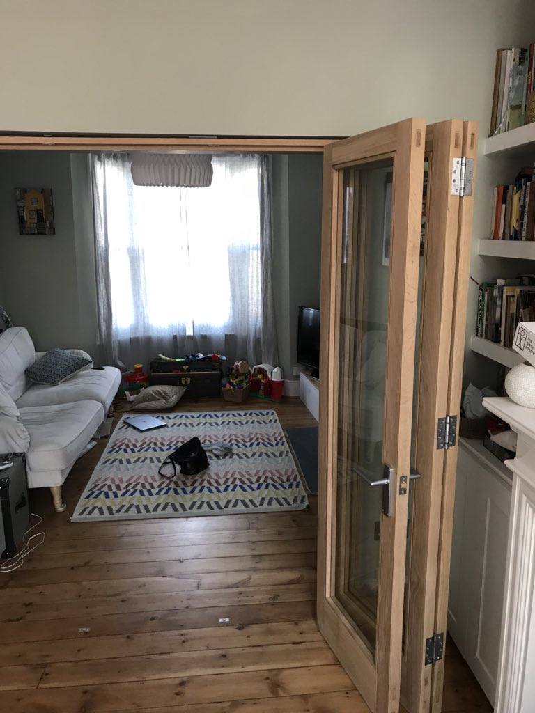 SashWorksSimon's tweet photo. Oak bi folding doors made and fitted by sash works and the team # joinery # carpenters # Walthamstow https://t.co/srOwffw3TX
