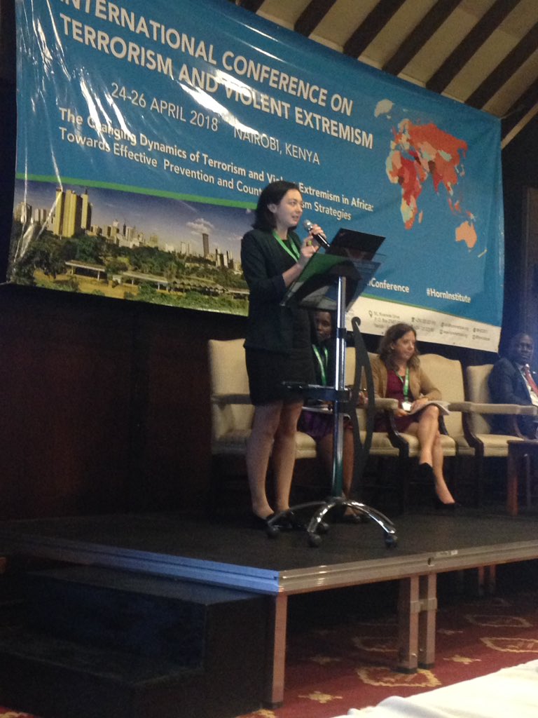 Horninstitute's tweet photo. Now, Rachel Bryson, Presenting, Struggling Over Scripture: Charting the Rift between Islamist Extremism and Mainstream Islam. #HornInstitute #TerrorismConference https://t.co/Pz5QstqXMC
