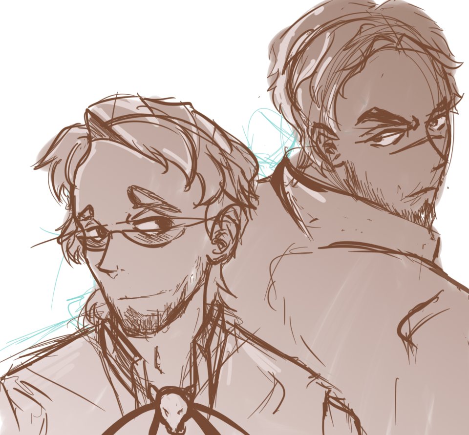 krimson_kobra's tweet photo. Had a little time this morning before getting ready so i did a quick really messy doodle of @hyannart characters :'>

Pls go check her out if you havnt i cant stress enough how great her work is and how unique her upcoming stuff is gonna be! https://t.co/QD4qib8NgL