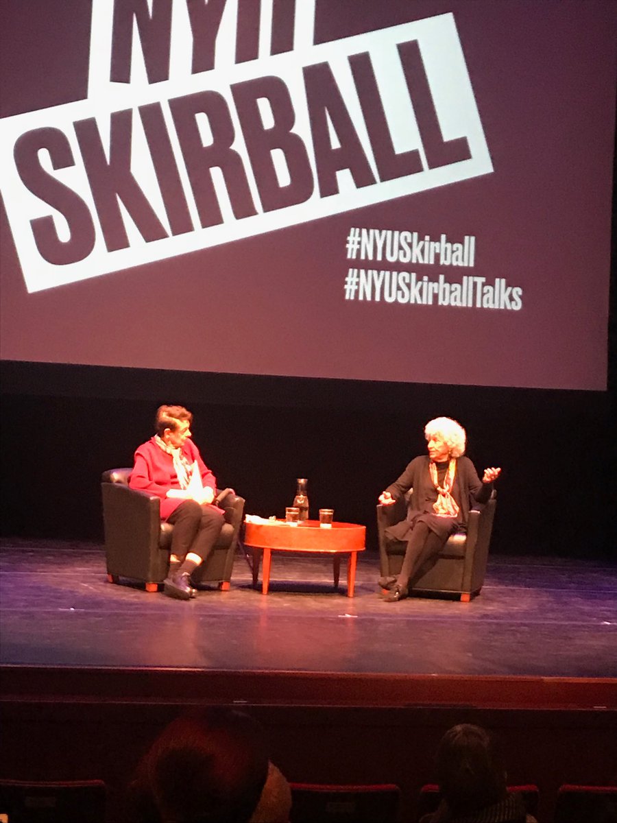 esthertrakinski's tweet photo. Last night kicked off a week-long celebration of the remarkable legacy of @marionnestle with a wonderful interview by the singular Marian Burros. Congratulations Marion! #foodpolitics #NYUNFS #NYU #NYUSKIRBALLTALKS https://t.co/pi58QpHFeR
