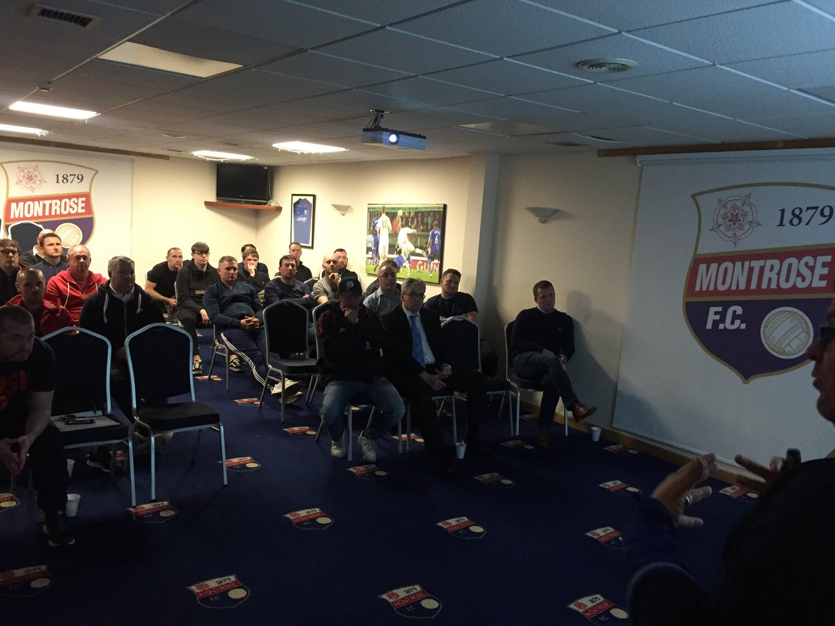 MontroseCommFC's tweet photo. Massive thank you to @AlistairWest1 from the @sfa_east  team who delivered a Positive Coaching workshop to all our MYFC coaches. 

Loads of great content and ideas on how we can make our session enjoyable and challenging for our players. #PCS #alwayslearning https://t.co/XJvyjTtfEO