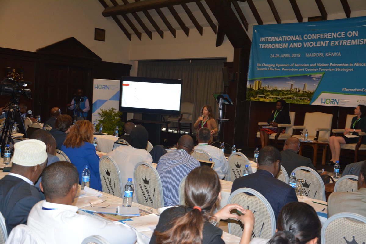 Horninstitute's tweet photo. Dr. Duckworth, Associate Professor, Nova Southeaster University, USA makes her presentation on roles of schools in countering violent extremism #TerrorismConference2018 #TerrorismConference https://t.co/60xXy70Bgn