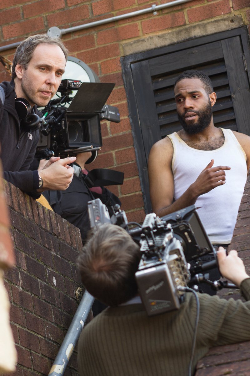 ScreenNorthants's tweet photo. Director Daryl Chase &amp; Macbeth @GBShaq on set at Drayton Walk Kingsthorpe, Macbeth's kingdom a week or so ago for @FilmMacbeth. #SNMacbeth #firstfeaturefilm #filmingonlocation #northants https://t.co/9STvch6ky8