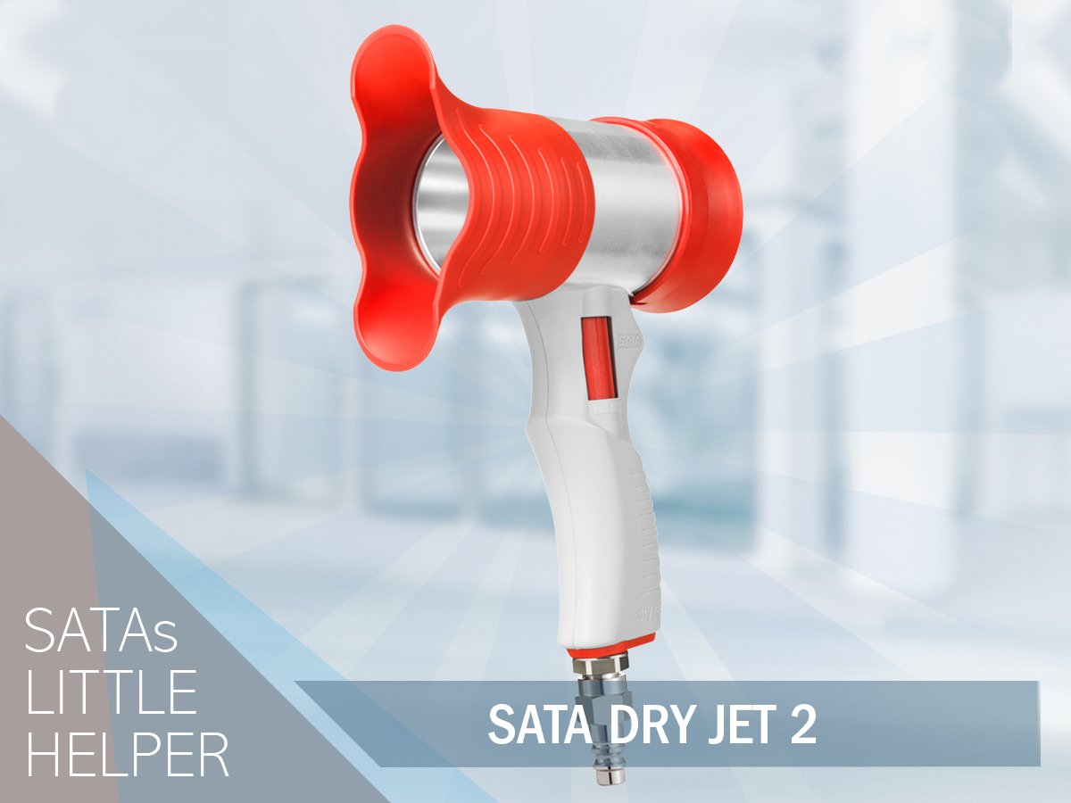 SATAs little helper – SATA dry jet 2: 
The dry-blower gun SATA dry jet 2 substantially reduces flash-off cycle times of waterborne paints helping you optimize throughput and increase productivity.
#SATA #SATAFamily