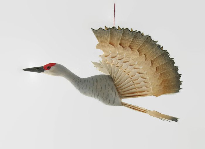 StPirovski's tweet photo. Hand Carved Wood Mobile, Sandhill Crane Bird, Wooden Fan Bird, Flying Mobile Cabin Decor, Folk Craft Anniversary Gift, Lodge Ceiling Art https://t.co/W8JdFeYNRL via @Etsy #woodenbird #crane #fanbird #birdmobile https://t.co/KMXe2QgiQa