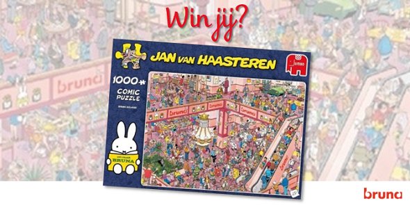 Wie wint deze speciale Bruna-puzzel van Jan van Haasteren? Volg en Retweet en wie weet sturen we hem binnenkort aan jou op. In 1000 stukjes welteverstaan 😜 #winactie #GeefJvH