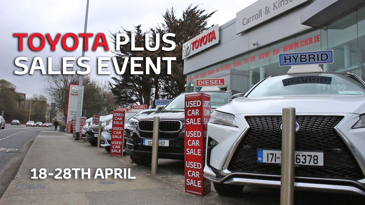 CKBlackrock's tweet photo. Our Toyota Plus Event continues until this Saturday. Don't miss out on great deals like two years free service on our Toyota Plus approved used cars! https://t.co/GXQDsPbZGC