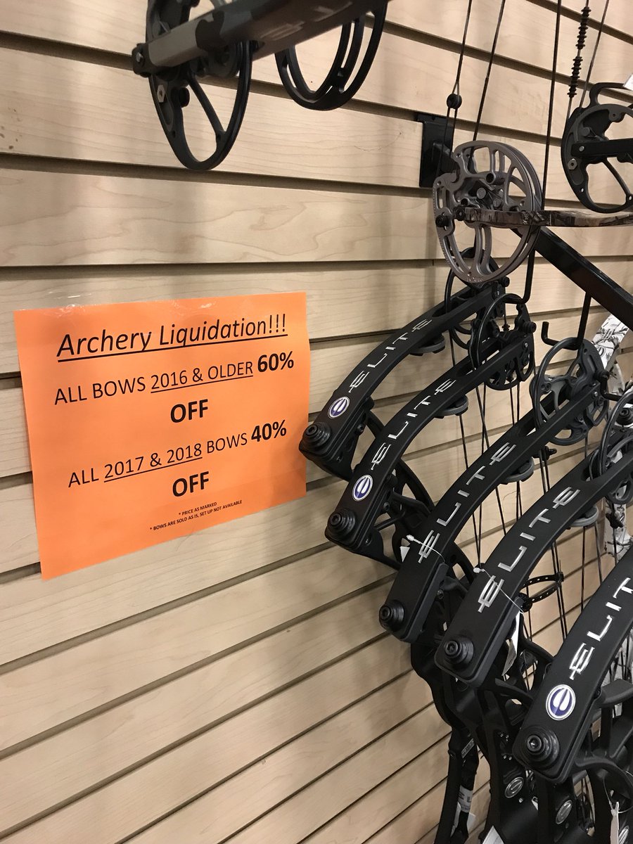 MattHaganStore's tweet photo. 🔥 ARCHERY LIQUIDATION SALE 🔥 
All archery products are on sale, as follows:
• All crossbows: 60% off!
• Bows, 2016 models or older: 60% off!
• Bows, 2017 and 2018 models: 40% off!
• All archery accessories and arrows: 40% off!
🏹 Quantities are limited! https://t.co/I45wkRd9sh