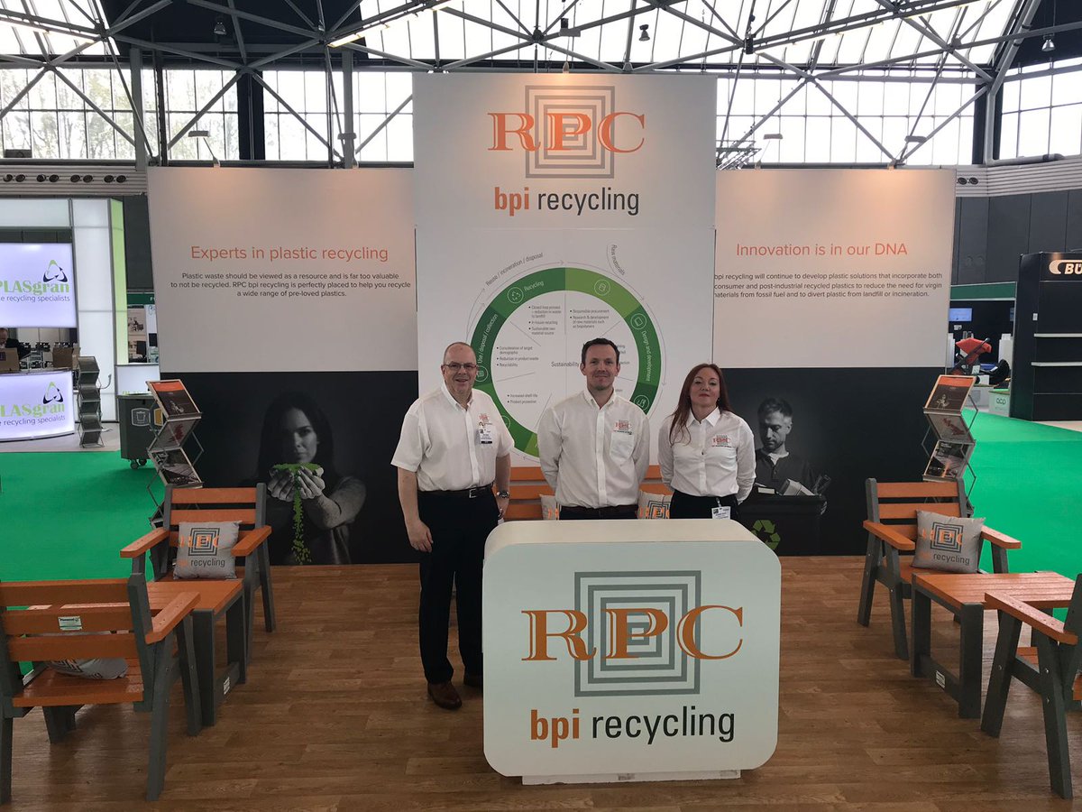 RPC_bpiRecycled's tweet photo. We're here at PRS Europe, Amsterdam! As you can see, we have our latest Plaswood recycled plastic furniture on display. Looking forward to meeting you all! #RecycledProducts #Eco #Sustainable https://t.co/po1zA5duPb