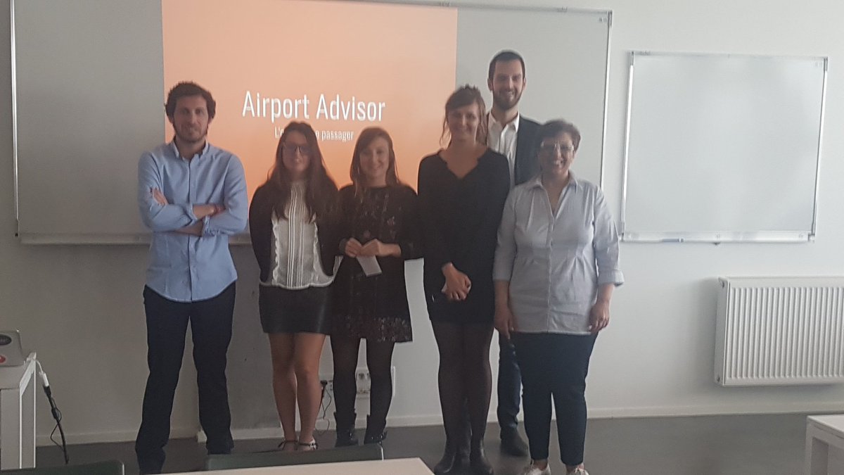 KouikAgency's tweet photo. Voici l'équipe de @kedgebsBDX qui a remporté le 2eme prix #Challengeopeninnovation avec le projet @AirportAdvisor1
Merci à tous @akerosSAS @Bdx_Technowest @philippemetayer @Aeroport_BOD #startup #innovation #bordeaux https://t.co/YJUrlH6dSS