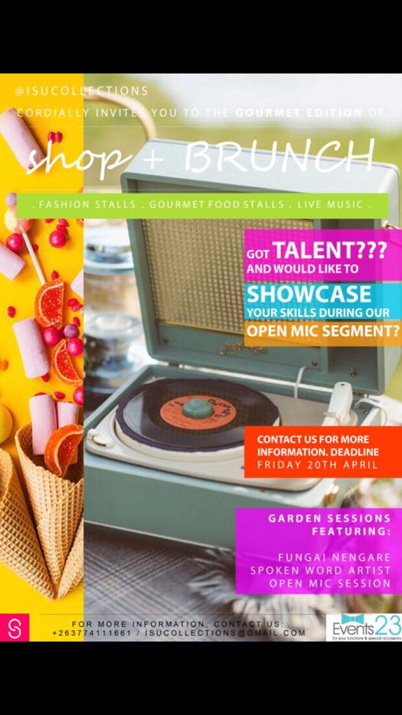 ISUCollections's tweet photo. We recognize talent when we see it. We have an open Mic sesh on the 1st of May. Retweet and help someone with talent start their journey on May Day. 

We are buzzing with excitement yall

#WeScouting
#MayDay
#HarareZimbabwe
#ISUCollections https://t.co/1k64Mj4voC