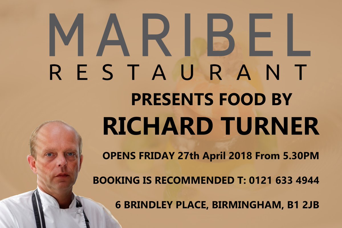 Maribel_bham's tweet photo. The BIG Reveal....

The CHEF who is going to be serving Birmingham Food Lovers Is the one and only.......
Richard Turner

We open Friday 27th April 2018 at 5.30PM

Booking is recommended. For more details call 0121 633 4944 https://t.co/3wxJa2sOd4