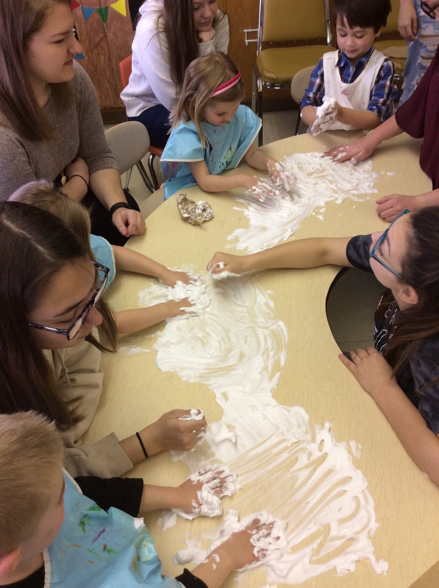 FHSPreschool's tweet photo. Writing letters in shaving cream is always a big hit! #FineMotorSkills https://t.co/0gqCwqHlDc