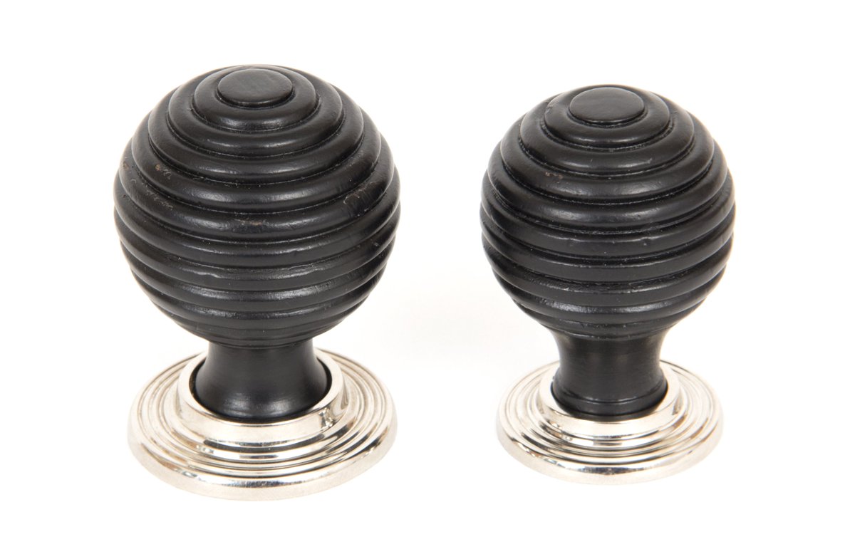 handles4u's tweet image. Compliment the Wooden Ebony Beehive Polished Nickel Mortice Door Knobs with matching Cupboards Knobs for a suited look in your home. High quality fittings by @fromtheanvil - #interiordesign #doorknobs #cupboardknobs #handles #doors #kitchens goo.gl/q6oH7g
