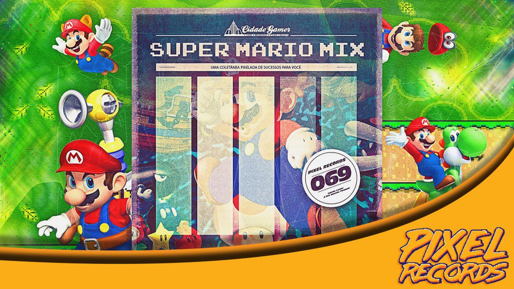 CidadeGamer's tweet photo. No #PixelRecords de hoje vamos ouvir remixes de algumas das mais memoráveis músicas do mascote da #Nintendo o Mario! https://t.co/Rp1EywWebN https://t.co/5SIz3X4TKQ